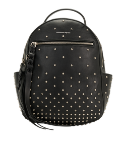 Studded Backpack, Leather, Black, MII, 2*